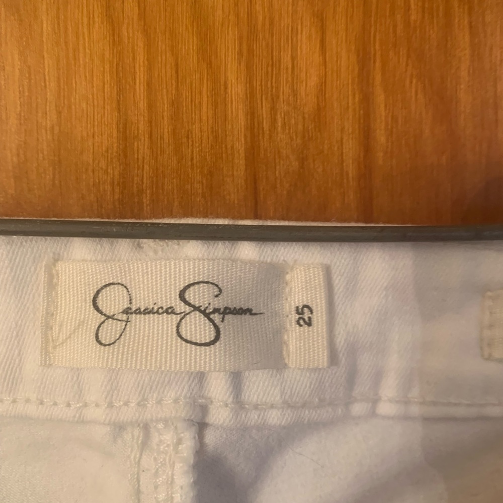 Jessica Simpson white forever skinny corp jeans size 25